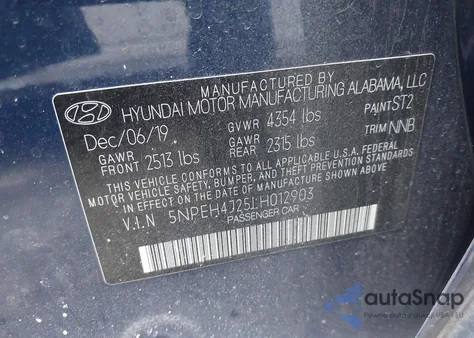 2020 Hyundai Sonata Limited from USA, damaged, VIN 5NPEH4J25LH012903